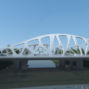 现代跨河桥3D模型下载